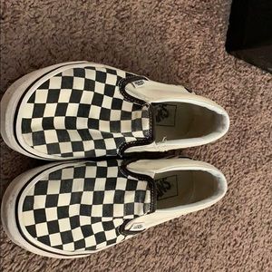 Used Checkered black and white vans